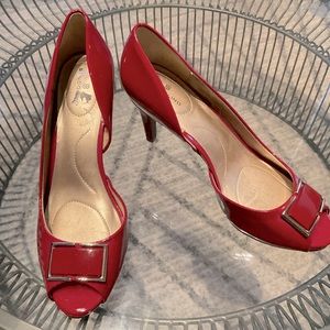 Brand New Bandolino Patent Leather Peep-toe Pumps